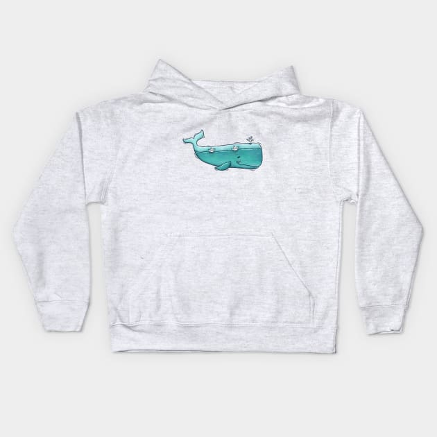 Dreamy Whale Kids Hoodie by Tania Tania